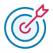 Circular target with arrow in the centre.